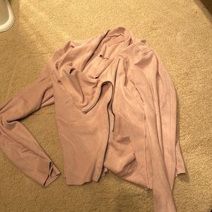 Blanknyc dusty pink faux suede moto jacket
